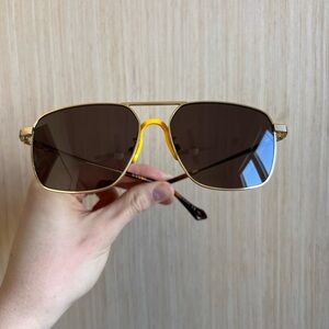 Gucci Gold and Yellow Sunglasses GG0743S